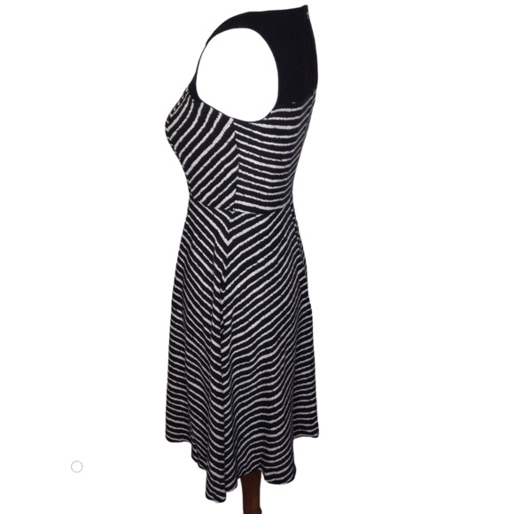 AB Studio Striped Fit and Flare Sleeveless Dress - Picture 3 of 6